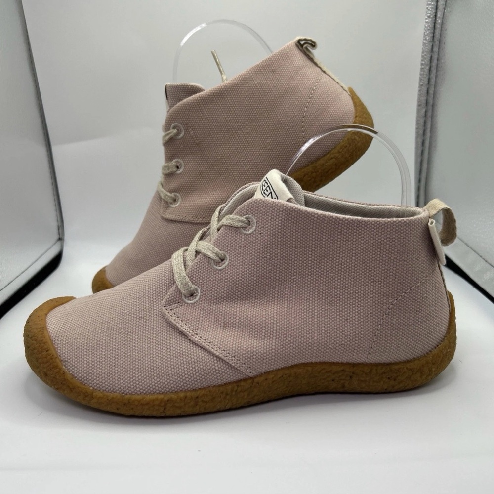 Keen Mosey Chukka Boots Women’s 8 Rose Pink Fawn Birch Canvas Moc Toe NEW - Picture 3 of 16